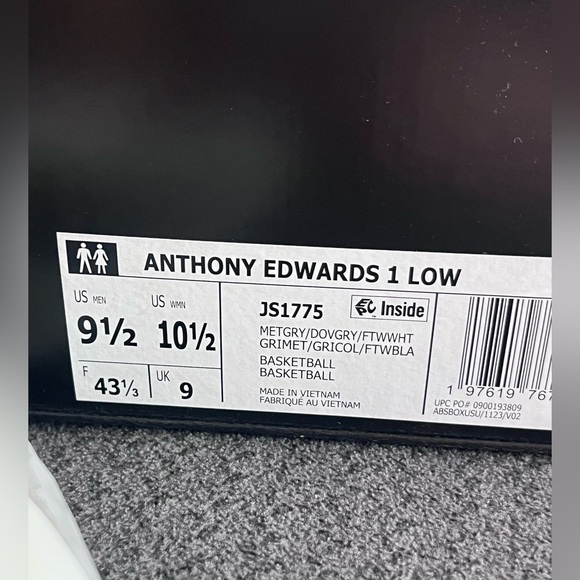 adidas Men\'s Anthony Edwards 1 Low Basketball Sneakers, Size 9.5 M main image 9